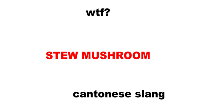 Canto Slang:  Stew Mushroom